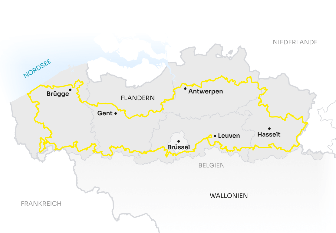 Map Flanders GE Flanders Route