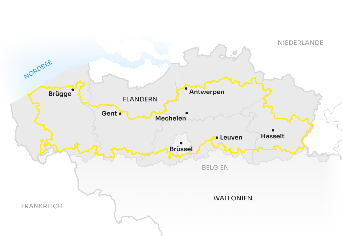 Map Flanders GE Flanders Route