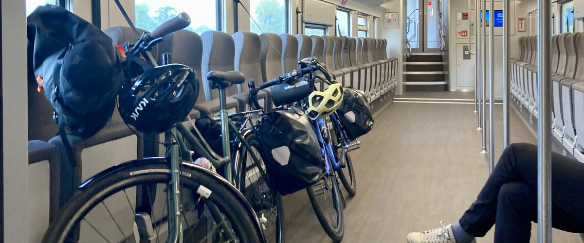 met de fiets op de trein